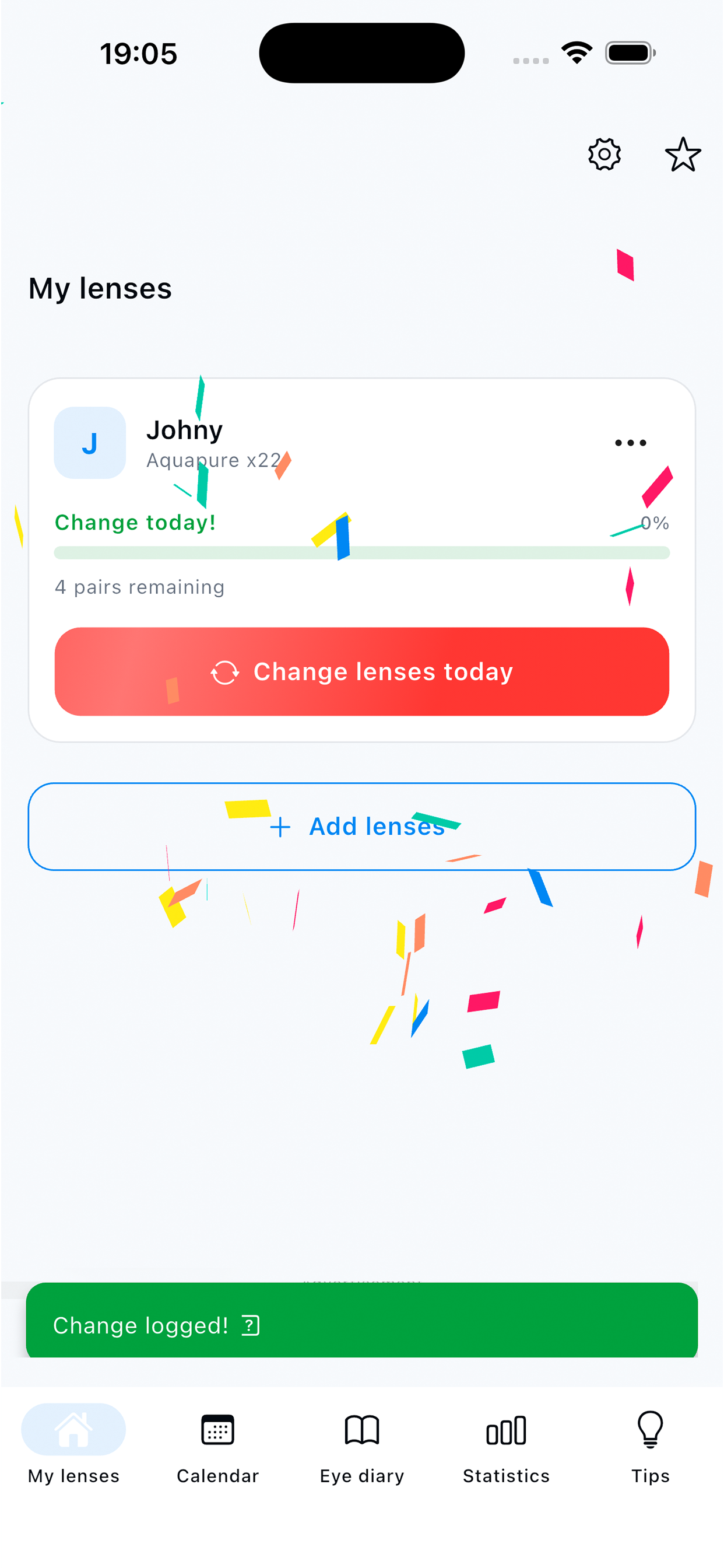 LensSwap: Contact Lens Timer
