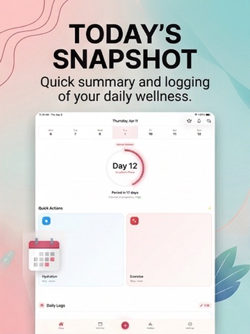 Period Tracker: Clasia Cycle iPad screenshot