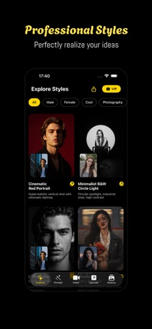 AI generate editor iPhone screenshot