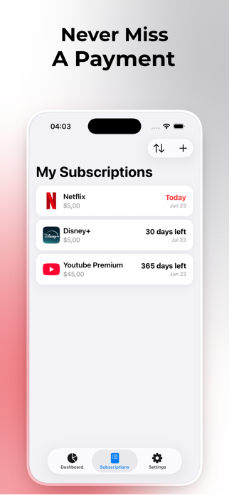 Renew: Manage Subscriptions Screenshot 2 of 4