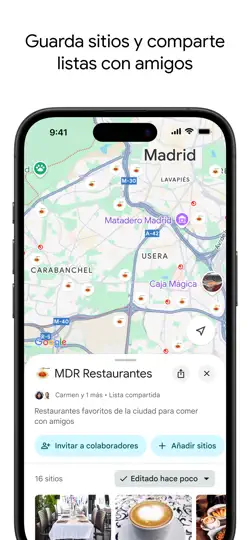 Captura de pantalla de Google Maps en iPhone 5