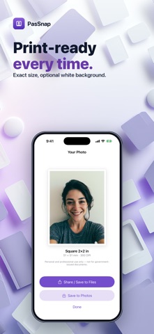 PasSnap - Headshot Size Screenshot 2 of 4
