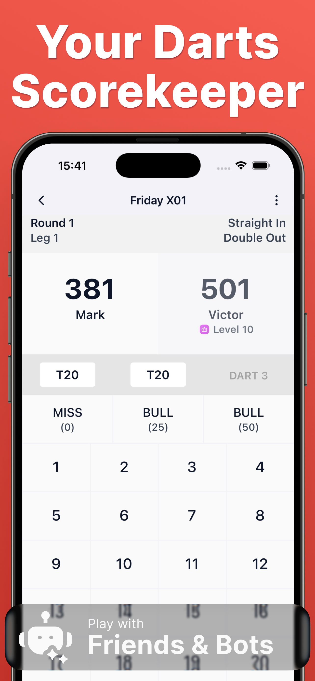 Darts On: Scoreboard & Counter