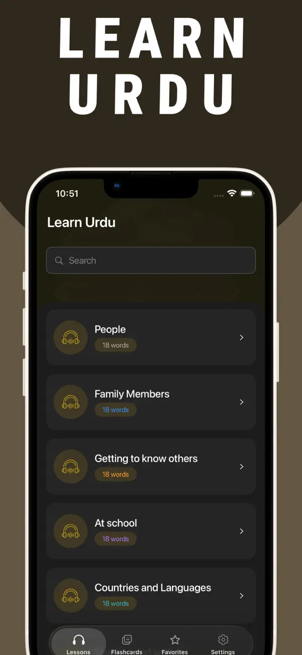 Screenshot #1 pour Learn Urdu - Lentil