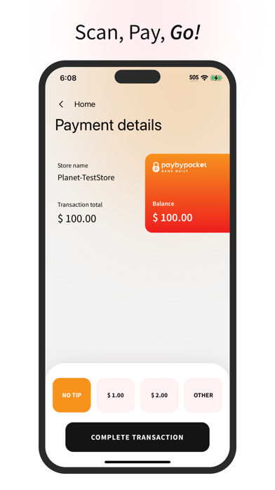 PayByPocket Screenshot