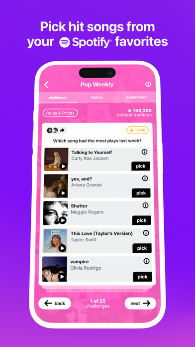 FanLabel: Daily Music Contests Screenshot