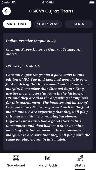 ICC T20 World Cup Live Line Screenshot