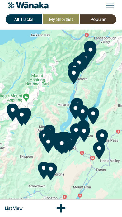 Wanaka Tracks App Screenshot