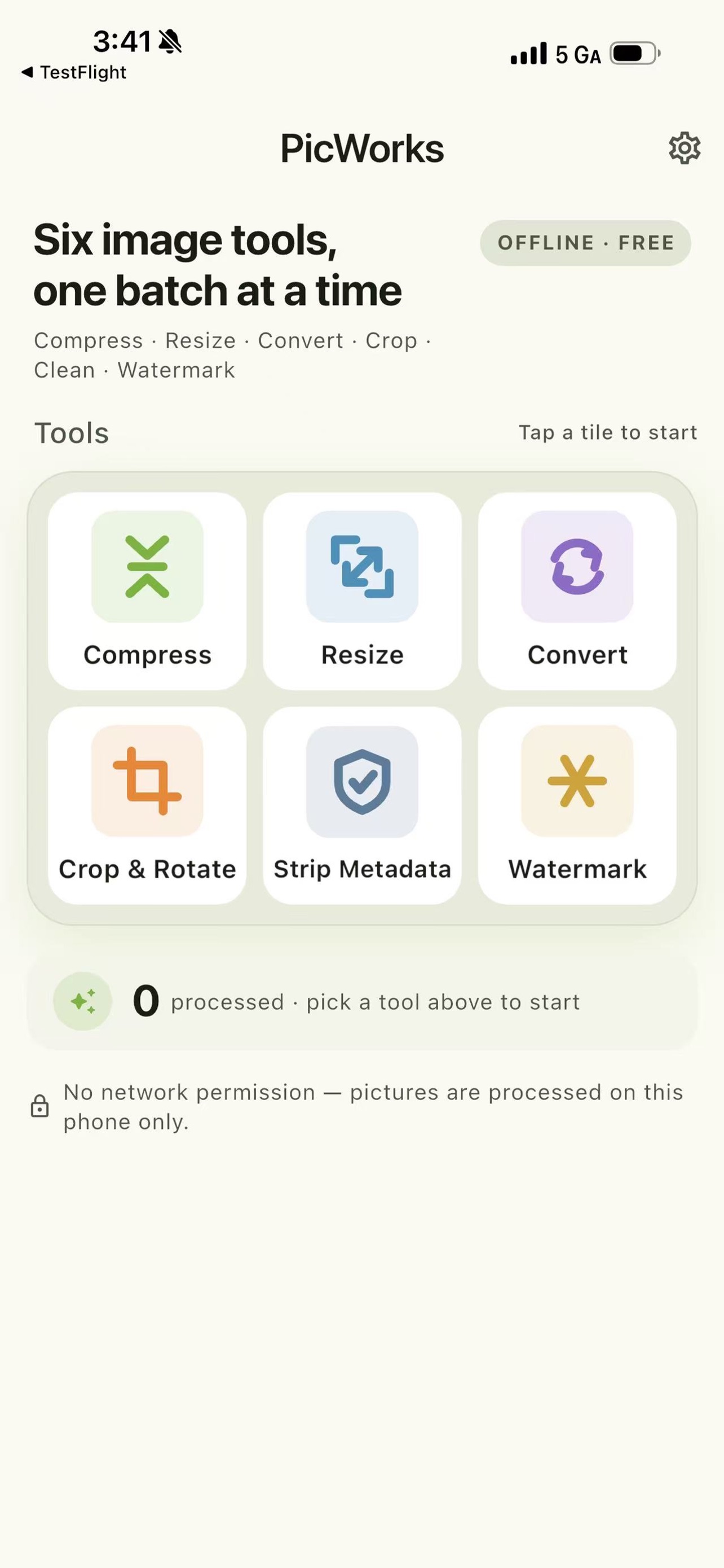 Screenshot 1 of PicWorks: Image Compressor