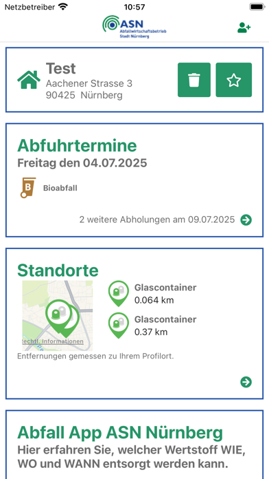 AbfallApp Stadt Nürnberg app screenshot