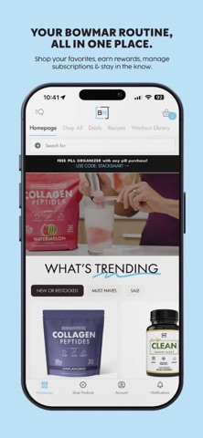 Bowmar Nutrition app screenshot