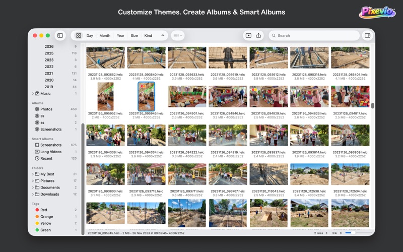 Pixevio: Photo Video Manager screenshot