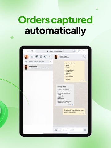 Orders: Sell on WhatsApp & IG iPad screenshot