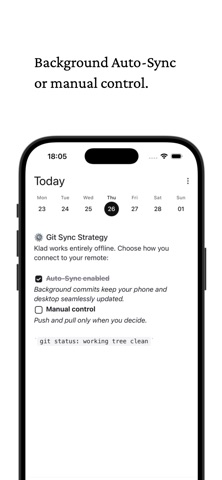 Klad: Git & Markdown Notes iPhone screenshot