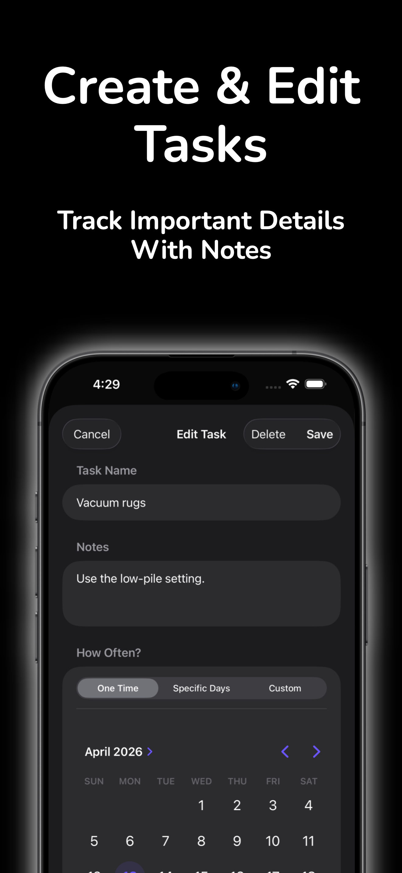 Daily Tasks: Simple & Minimal