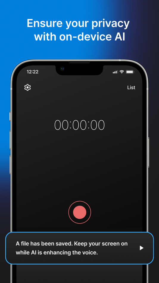 #4. Just Voice Recorder (iOS) By: Gaudio Lab, Inc.