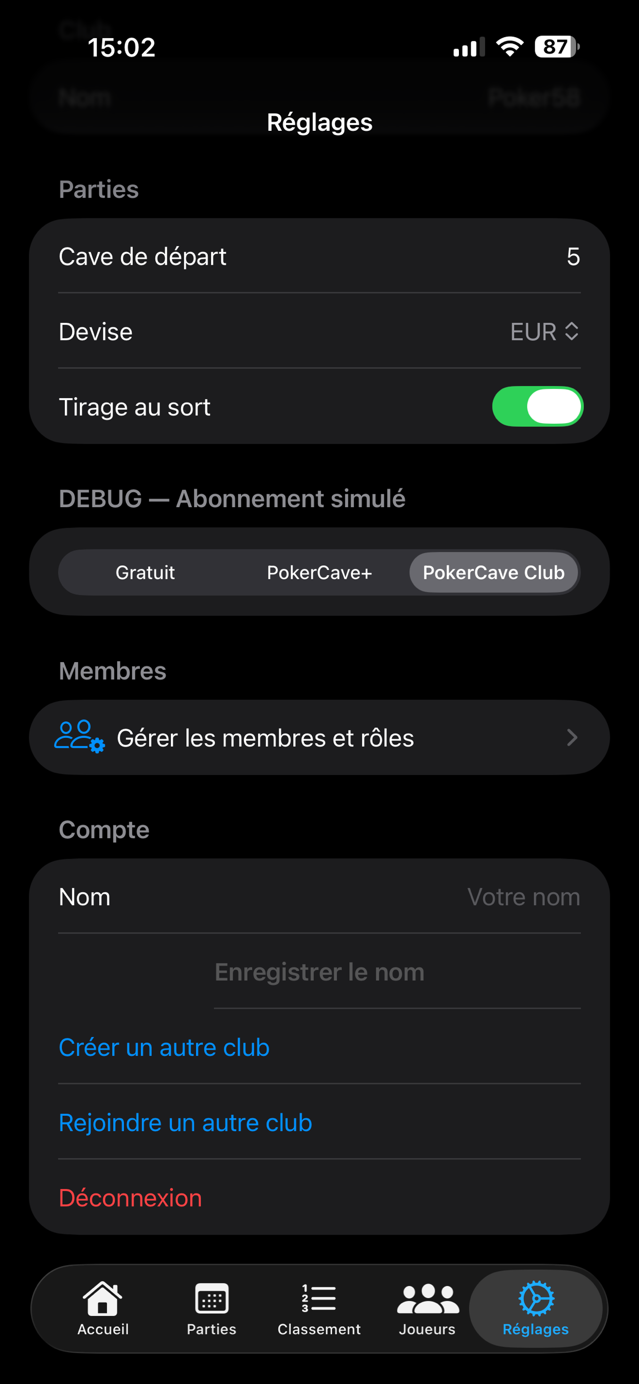 PokerCave — Suivi Poker screenshot 3
