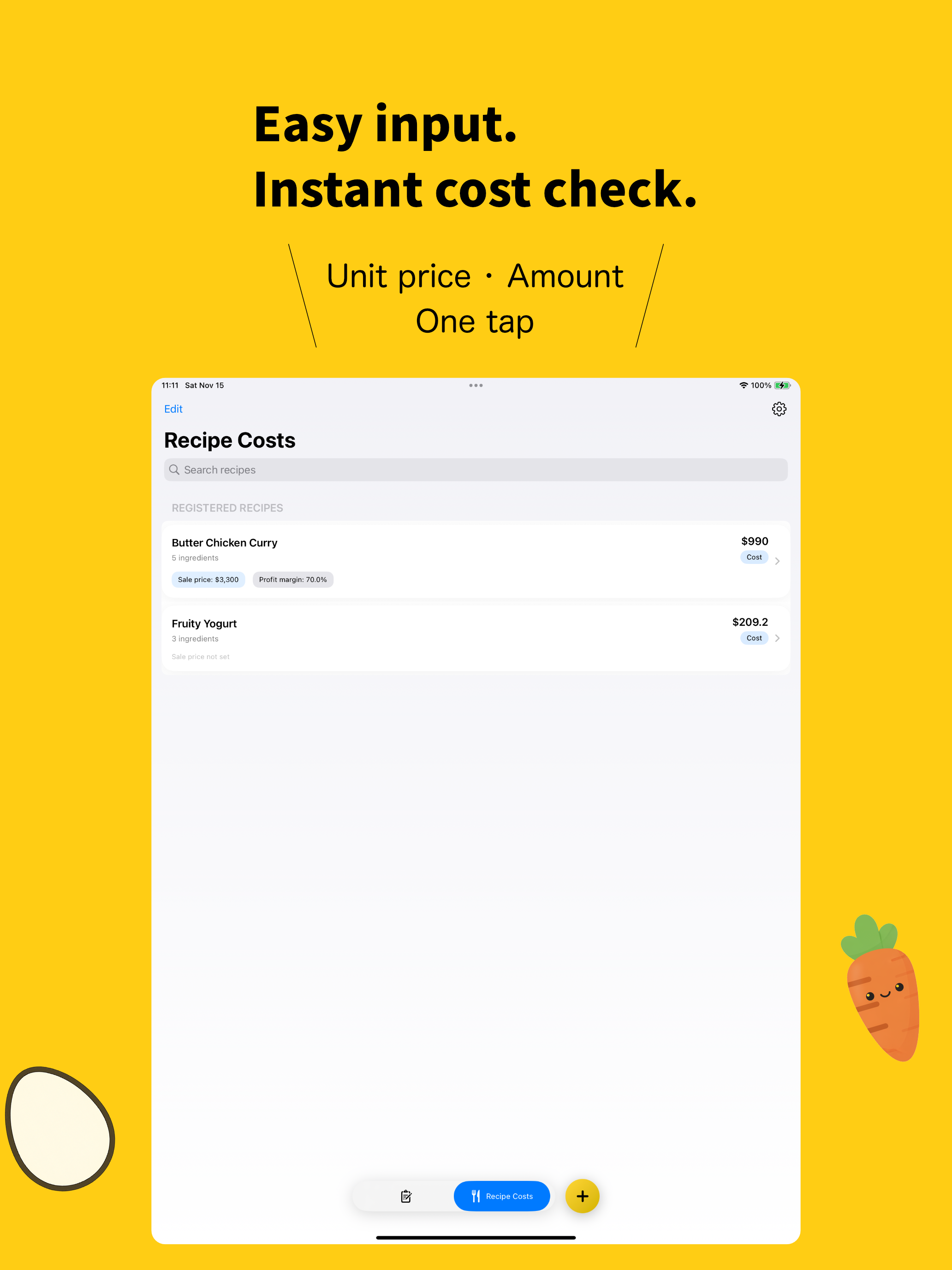 Recipe Cost Memo – Quick Calc screenshot 5