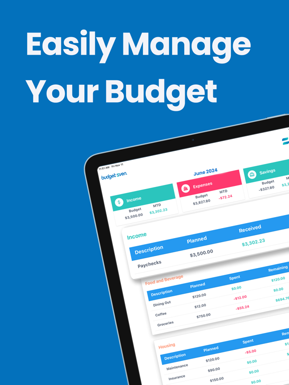 Budget Even: Build Savings iPad screenshot 1 - Finance app