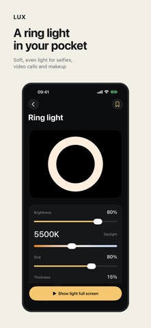 Lux: Ring Light & Round Video Screenshot 6 of 10