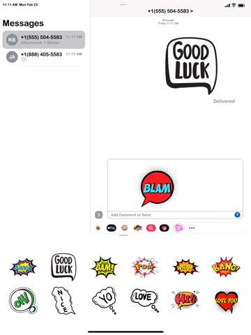 Animated Chatting Stickers iPad screenshot