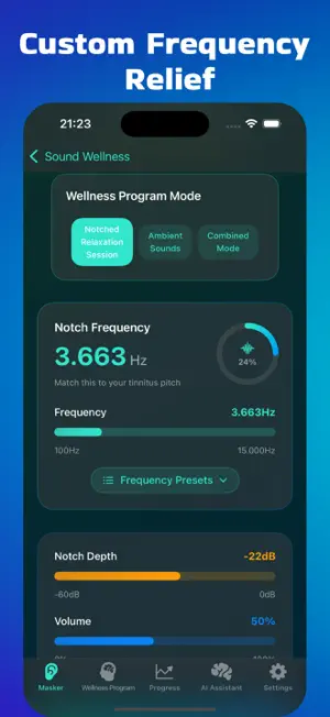 TinniCalm: Tinnitus Relief screenshot 2