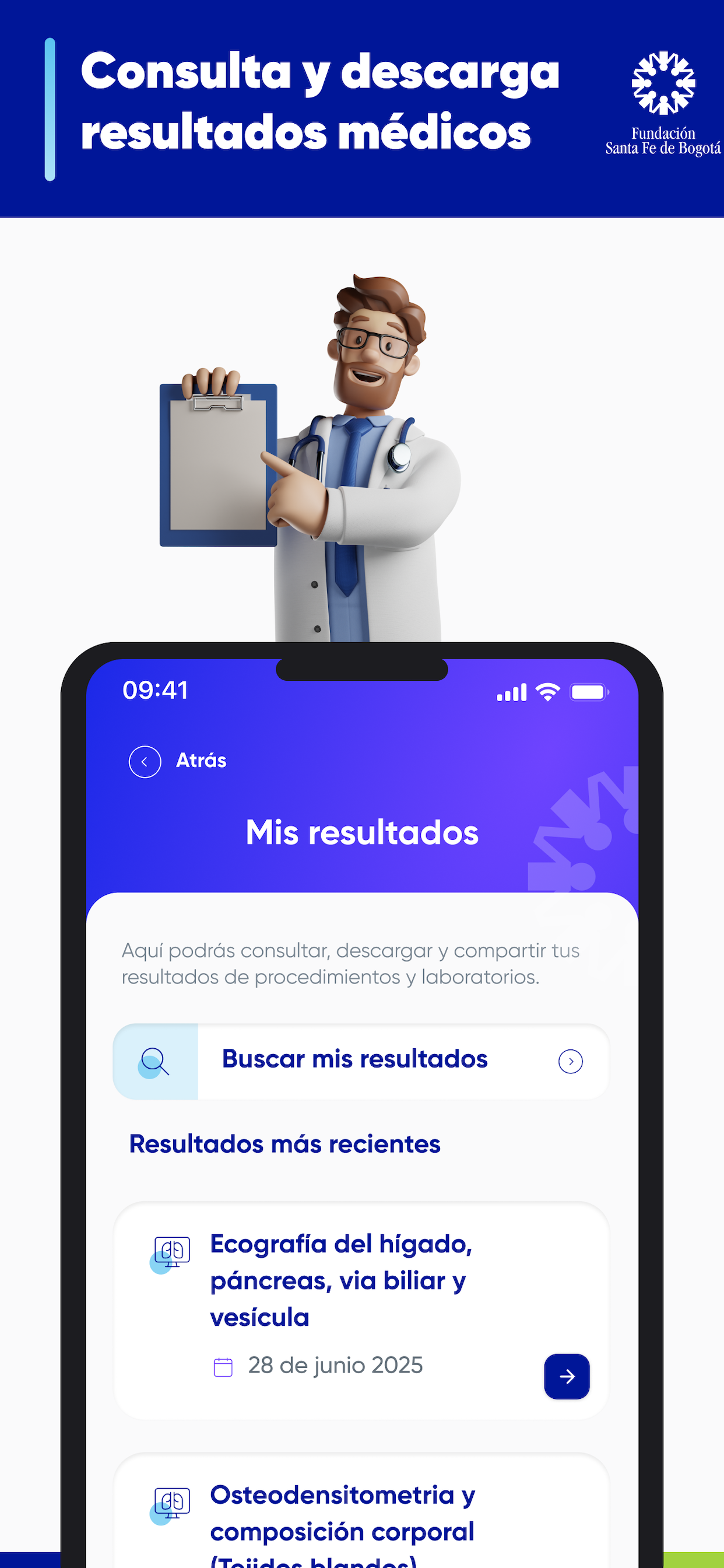 Fundación Santa Fe de Bogotá screenshot 2