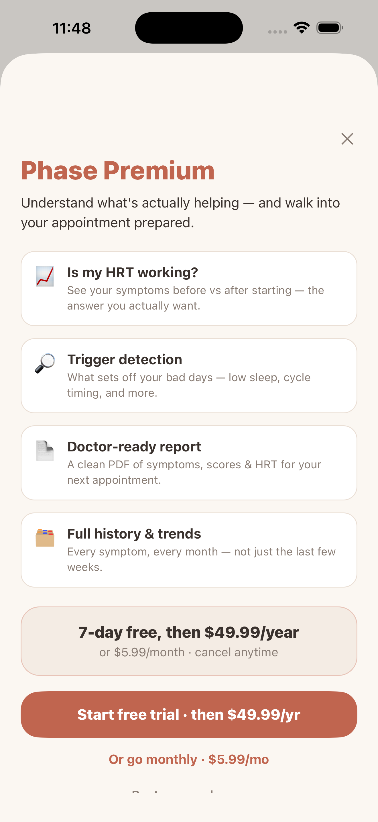 Phase: Menopause & HRT screenshot 7