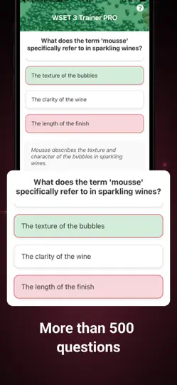 Capture d'écran de WSET 3 Trainer Pro sur iPhone 5