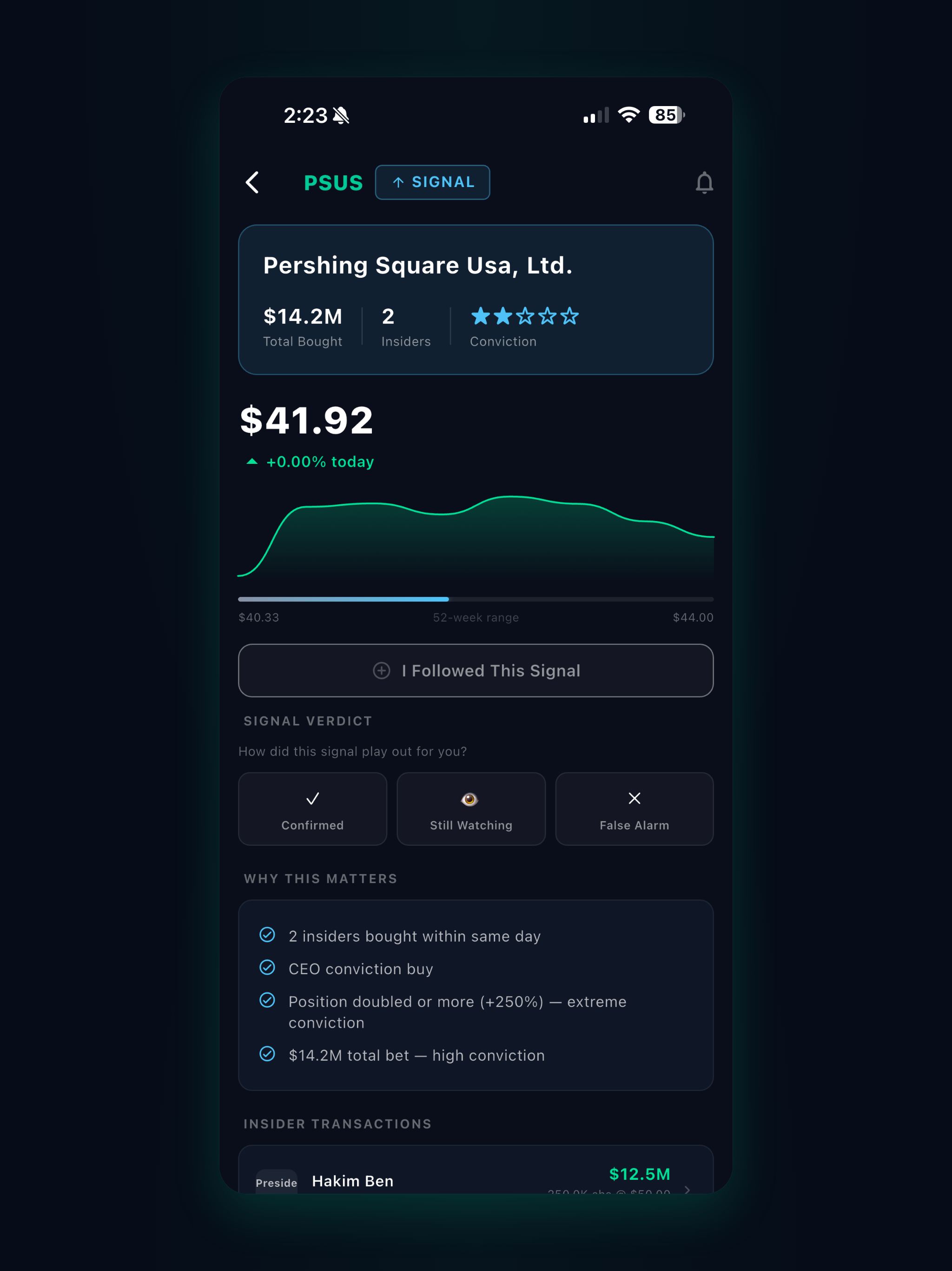 C-Suite Buys screenshot 7