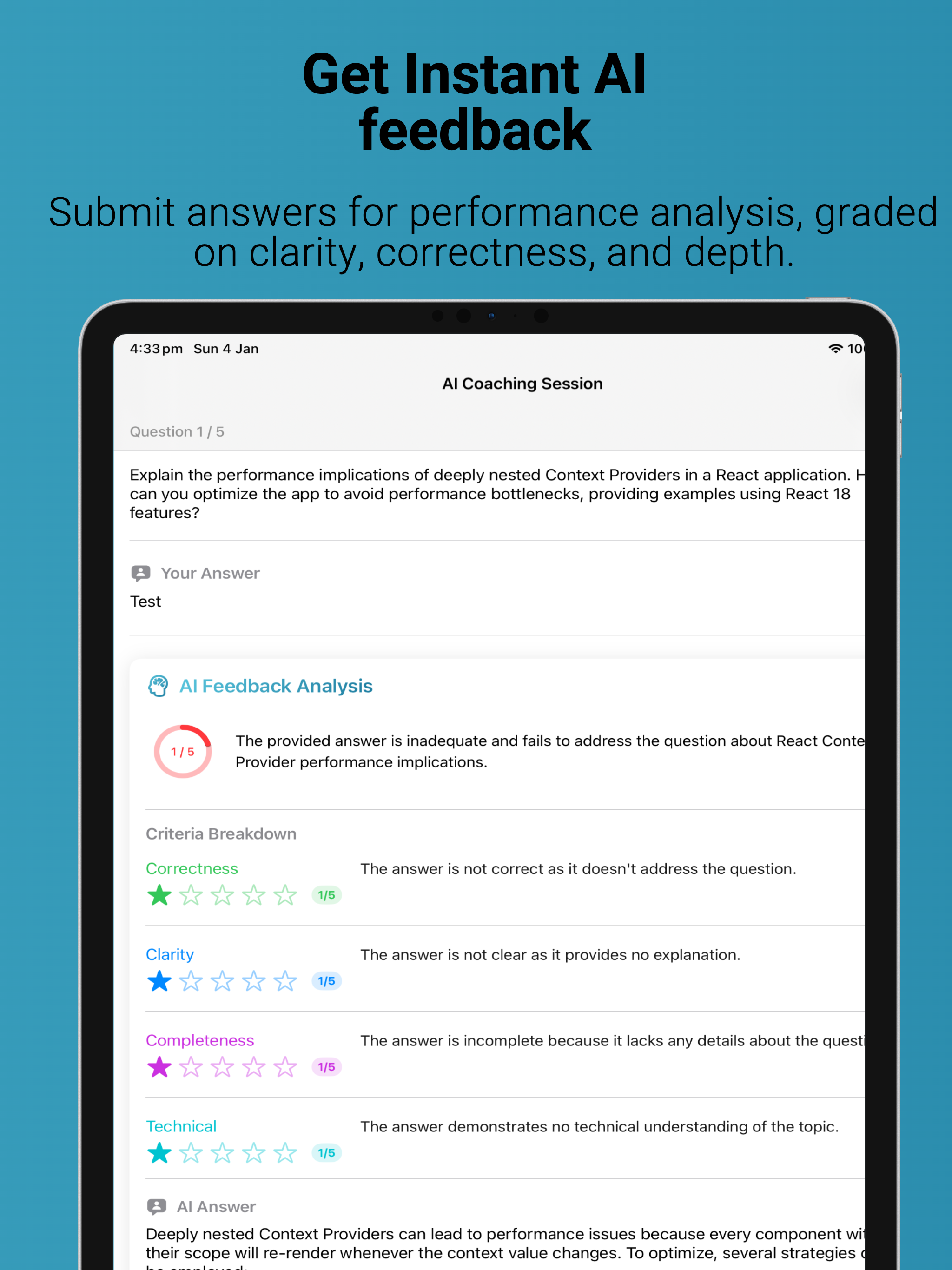 InterviewGenie: Prep React