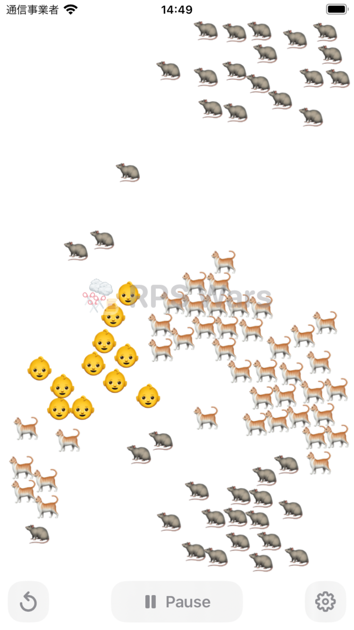 RPS Wars - Living Simulator