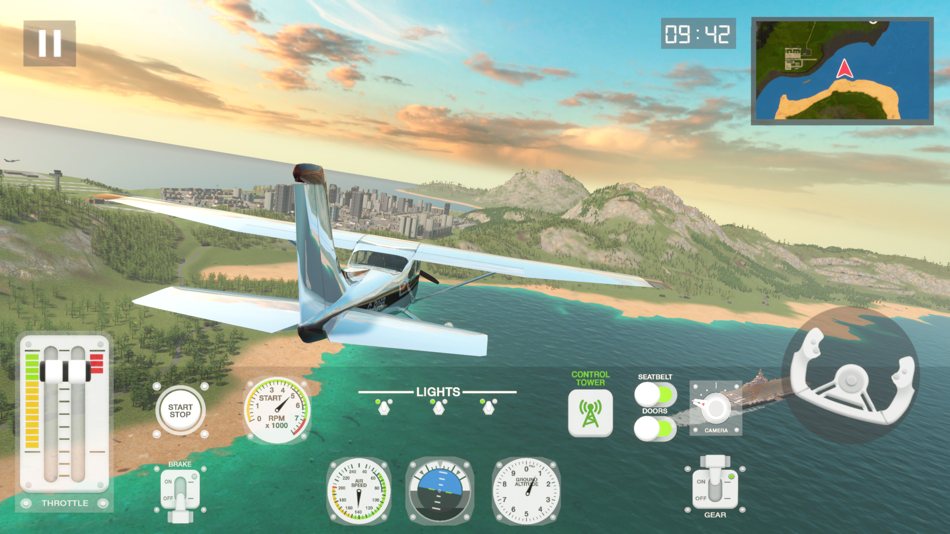 #2. Airplane Real Flight Simulator (iOS) Bởi: freeonlinegames.com