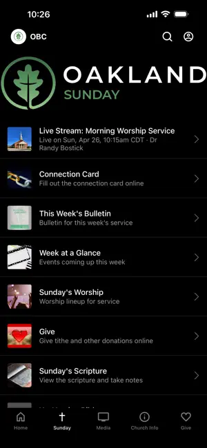 Oakland Baptist Church (OBC) screenshot 2