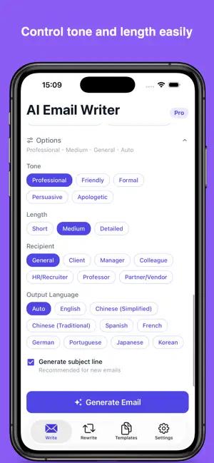 AI Email Writer: Reply & Edit screenshot 4