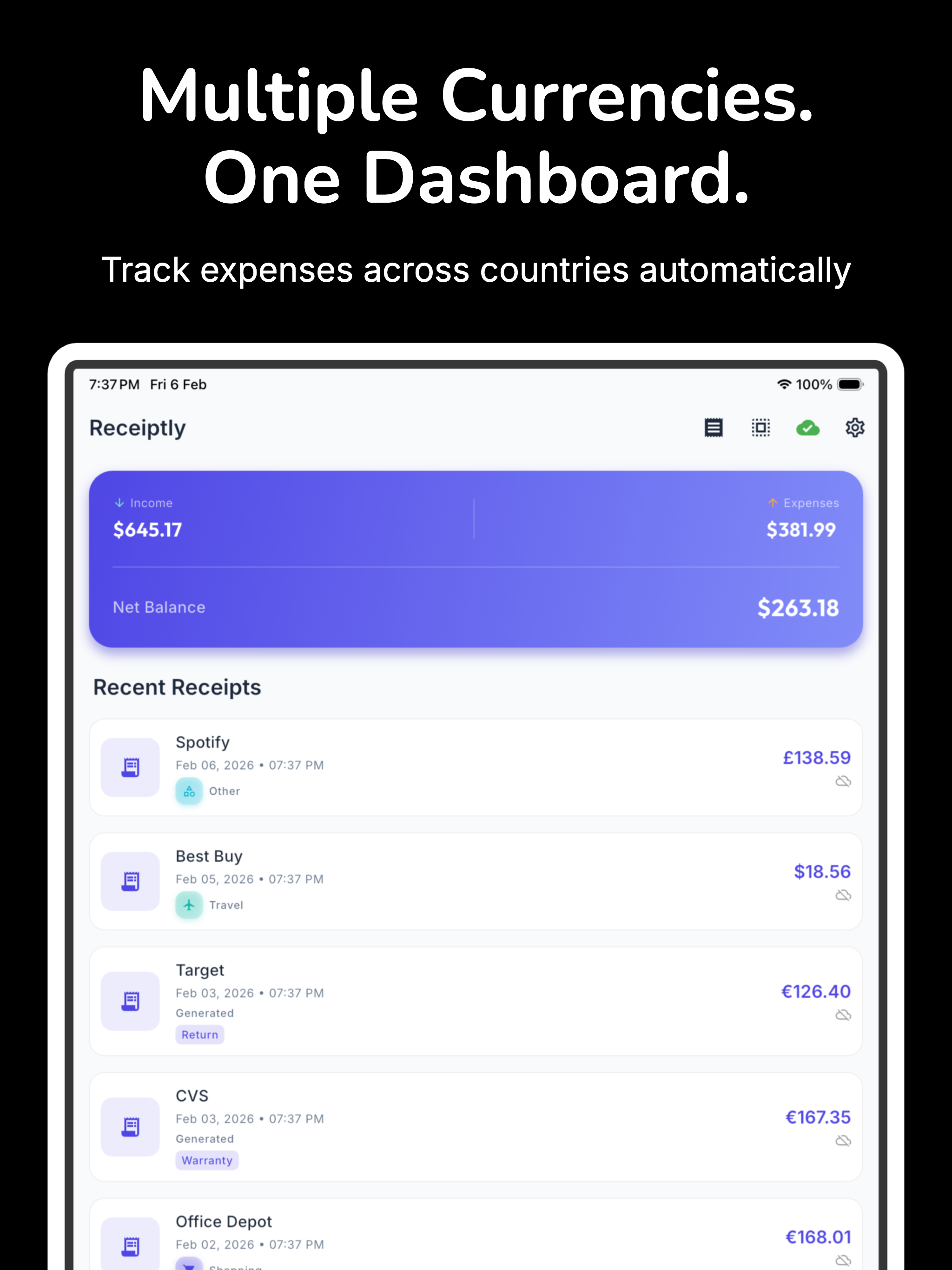 Receiptly : AI Expense Tracker screenshot 12