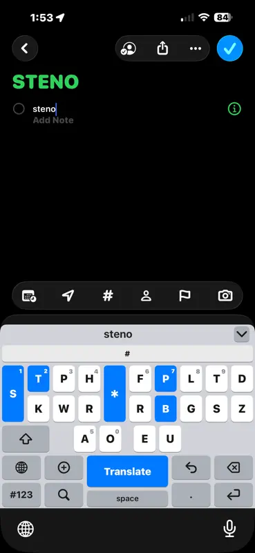 Steno Keyboard Pocket screenshot 1 of 9