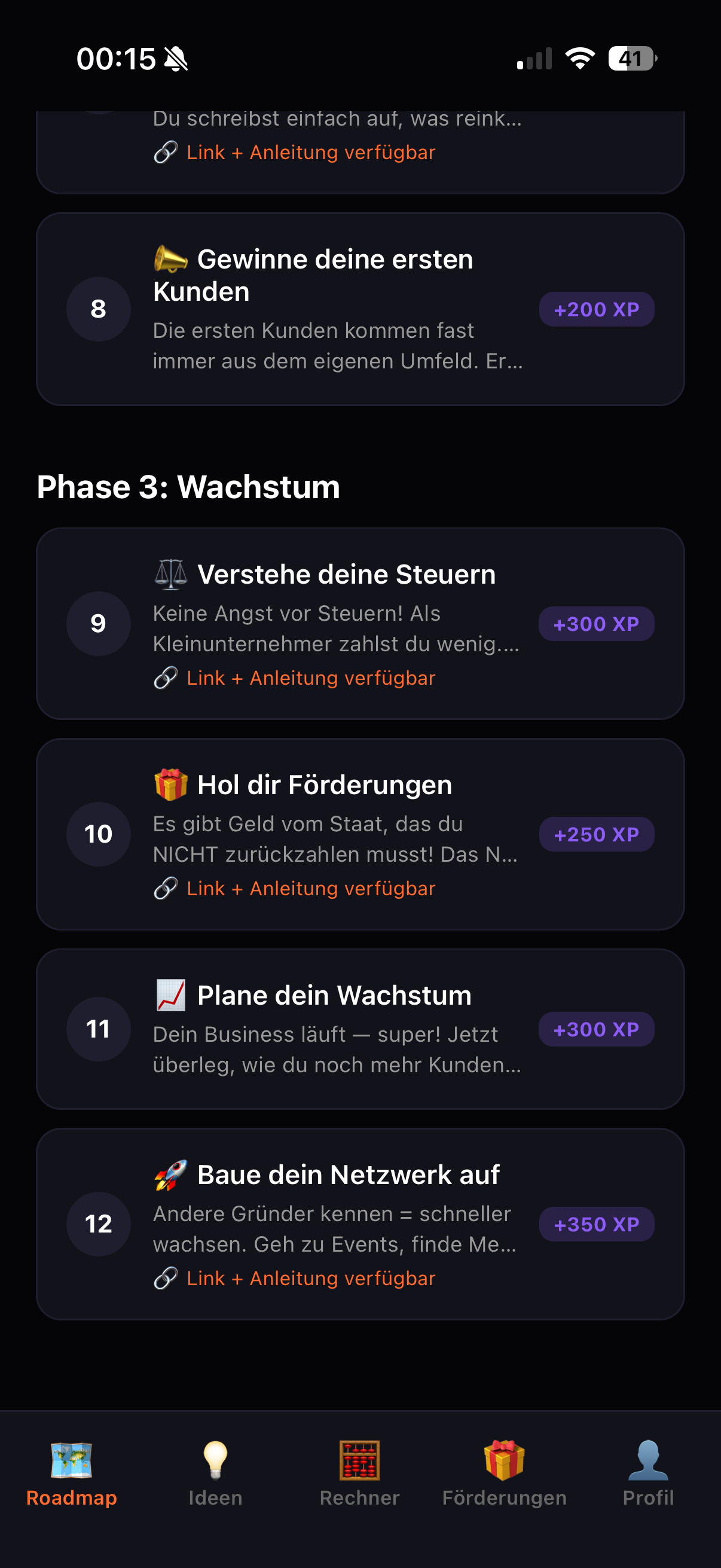 FREI - Gründer App