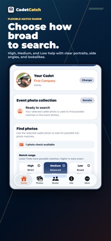 CadetCatch iPhone screenshot