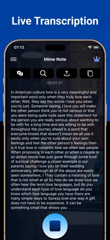 Speech to Text: Mime Note Screenshot 2 of 4