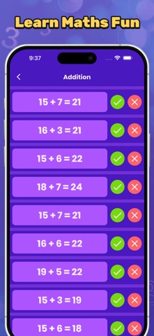 Kids True False Maths Screenshot 1 of 6
