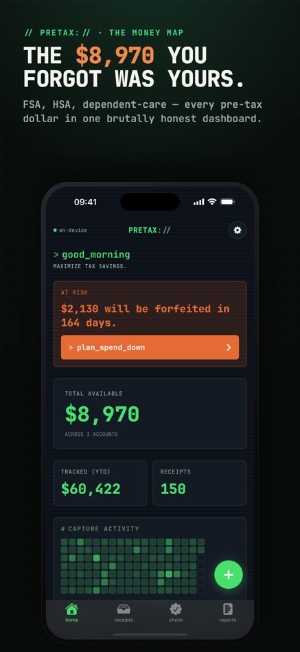 #1. FSA HSA Receipt Log : PRETAX (iOS) Por: Aneesh Pradeep