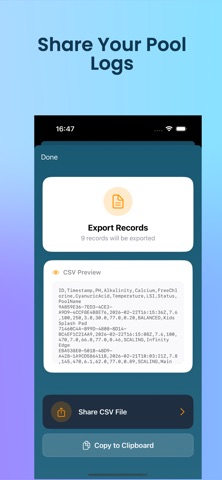 Pool Doc: Pool Chemical Log screenshot