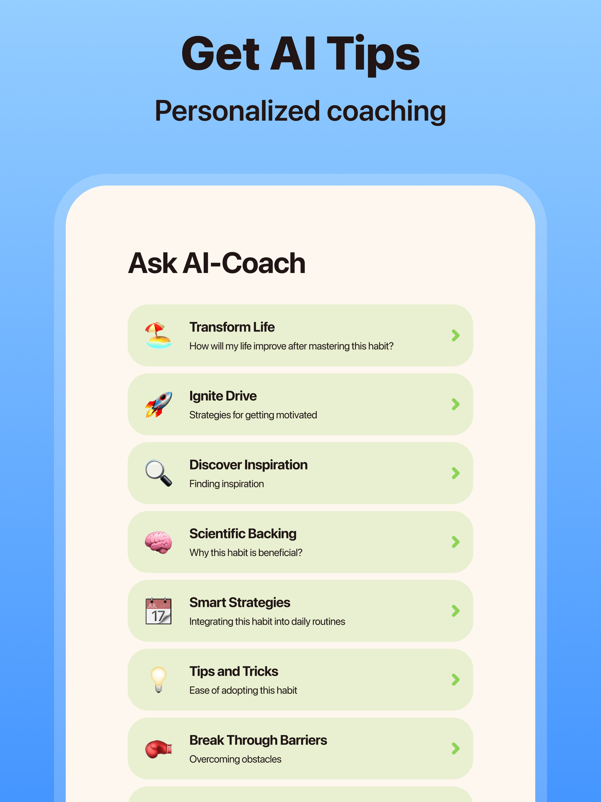 Habit Builder・Atomic Habits AI