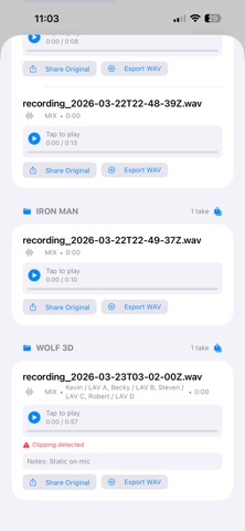 APEX Recorder Pro screenshot