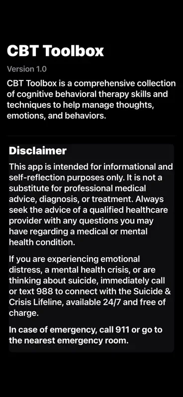 CBT Toolbox screenshot 9 of 9