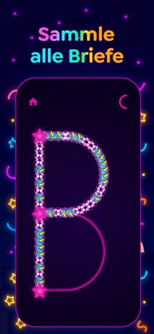 German Alphabet for Kids NEON iPhone screenshot