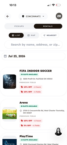 Powerplayfields iPhone screenshot
