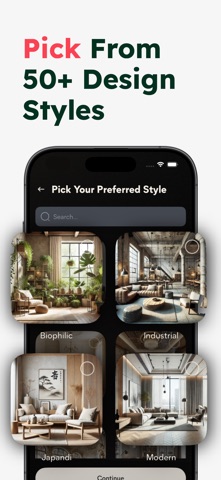 Restyle AI - Home Design iPhone screenshot