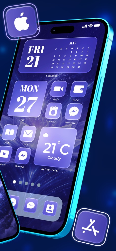 10000+ Wallpapers & Themes - Users can effortlessly integrate customized widgets such as the detailed calendar and dynamic weather displays, creating a unified and aesthetically pleasing home screen.